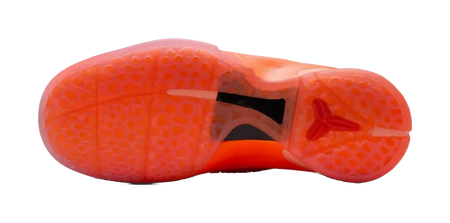 Nike Zoom Kobe 6 Slip Resistant Cushioning Low top Childrens Basketball Shoes Orange/Silver Kids  vjsneaker.com