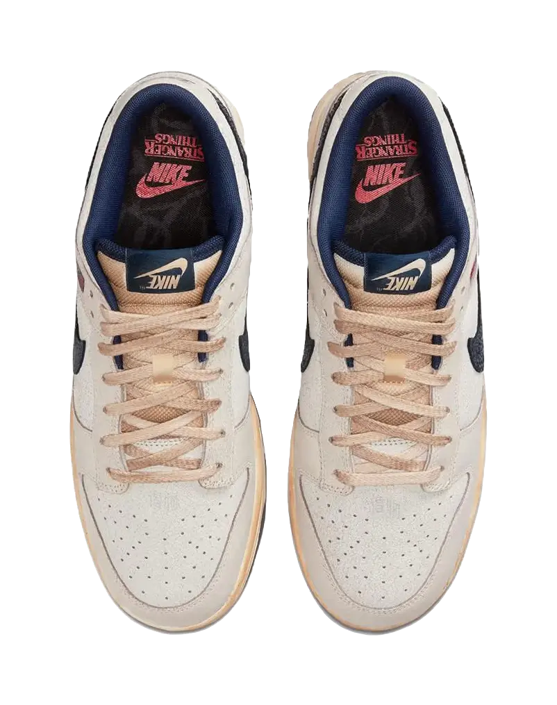 Nike x Stranger Things Dunk Low top Skateboard Shoes Unisex Gray Blue  vjsneaker.com