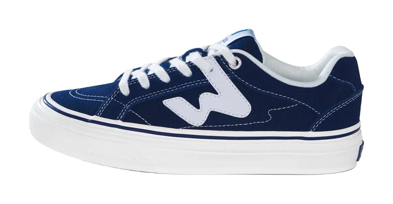 Ollieskate Abrasion Resistant Balance Lightweight Low Top Skateboard Shoes Unisex Marine Blue  vjsneaker.com