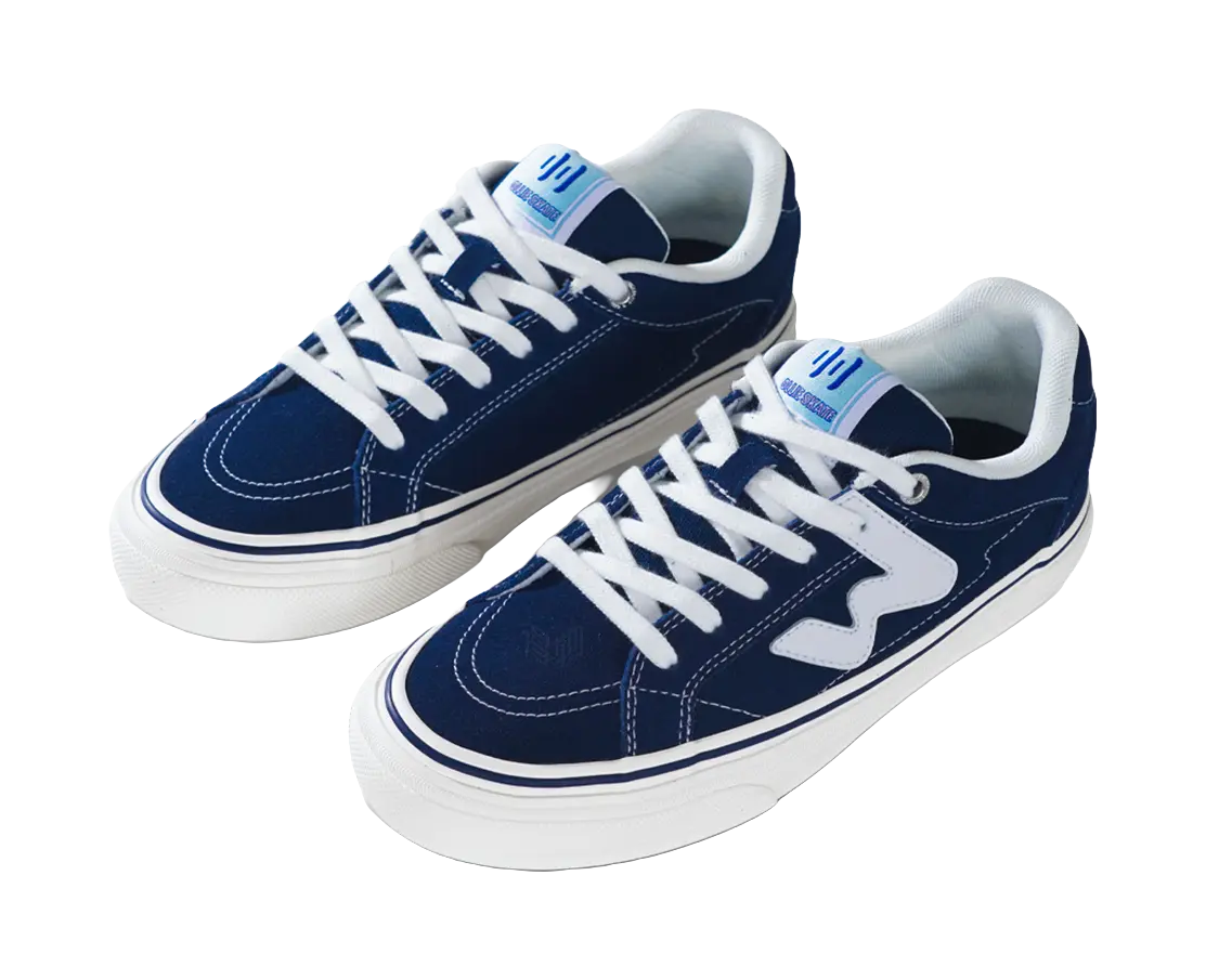 Ollieskate Abrasion Resistant Balance Lightweight Low Top Skateboard Shoes Unisex Marine Blue  vjsneaker.com