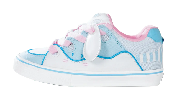 Ollieskate Abrasion Resistant Balance Lightweight Low Top Skateboard Shoes Unisex White Blue Pink 