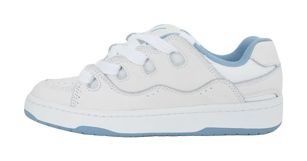 Ollieskate Cold Cemented Puffy Shoes Skateboard Shoes Unisex White Blue 