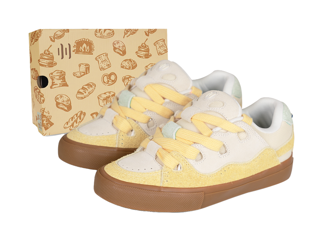 Ollieskate Low top Casual Shoes Unisex Fragrant Coconut Milk Tea Color Scheme 