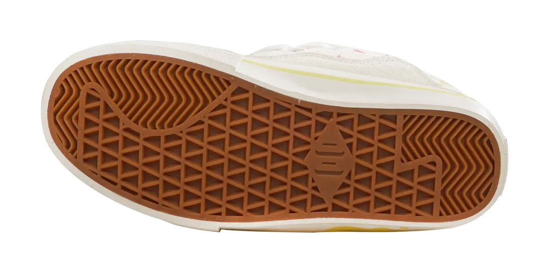 Ollieskate Magic Bake Slip Resistant Abrasion Resistant Low top Skateboard Shoes Unisex White Yellow 