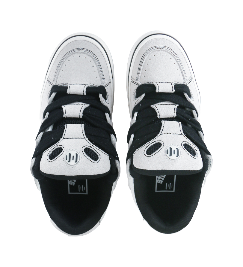 Ollieskate Slip Resistant Abrasion Resistant Low top Casual Shoes Unisex White 