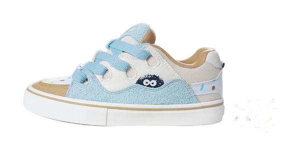 Ollieskate Slip Resistant Abrasion Resistant Low top Casual Shoes Unisex White Blue Brown 