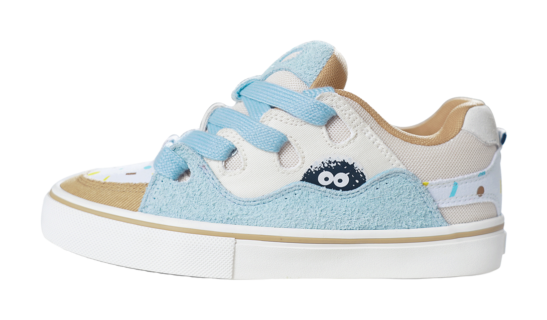 Ollieskate Slip Resistant Abrasion Resistant Low top Casual Shoes Unisex White Blue Brown 