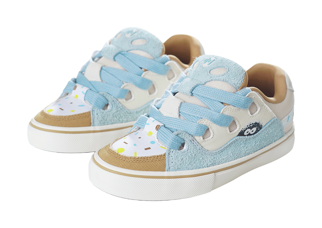 Ollieskate Slip Resistant Abrasion Resistant Low top Casual Shoes Unisex White Blue Brown 