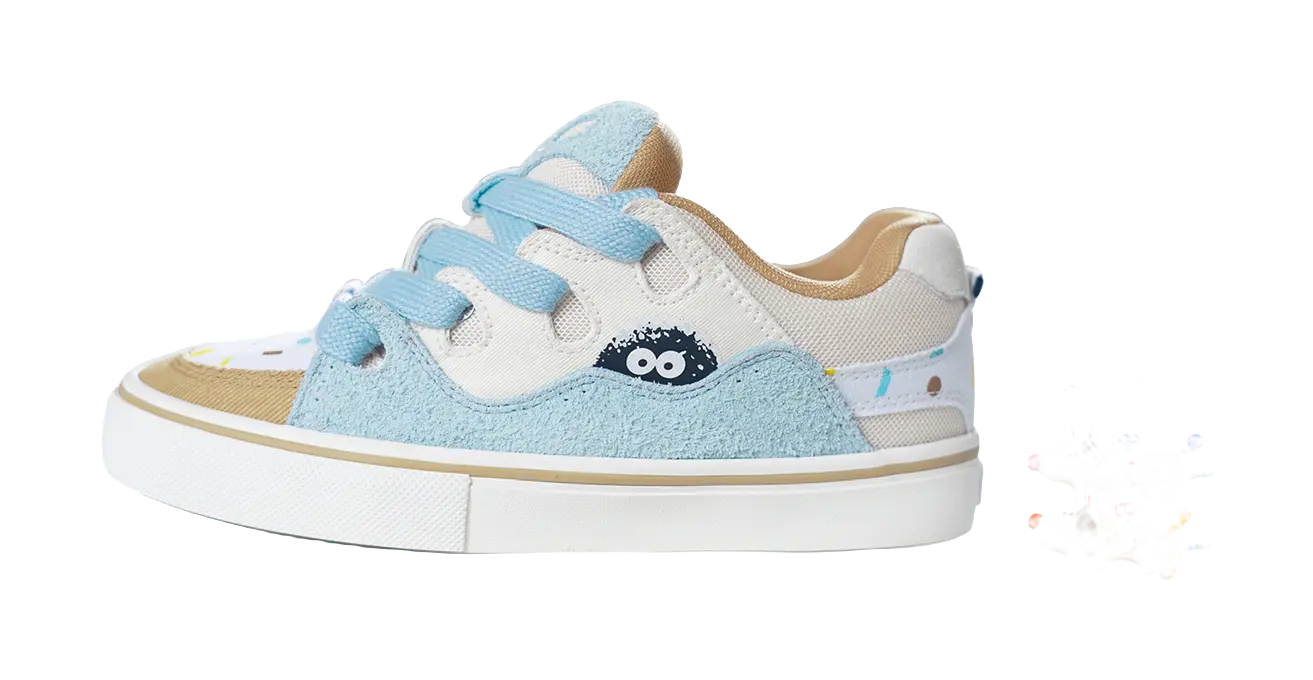 Ollieskate Slip Resistant Abrasion Resistant Low top Casual Shoes Unisex White Blue Brown  vjsneaker.com