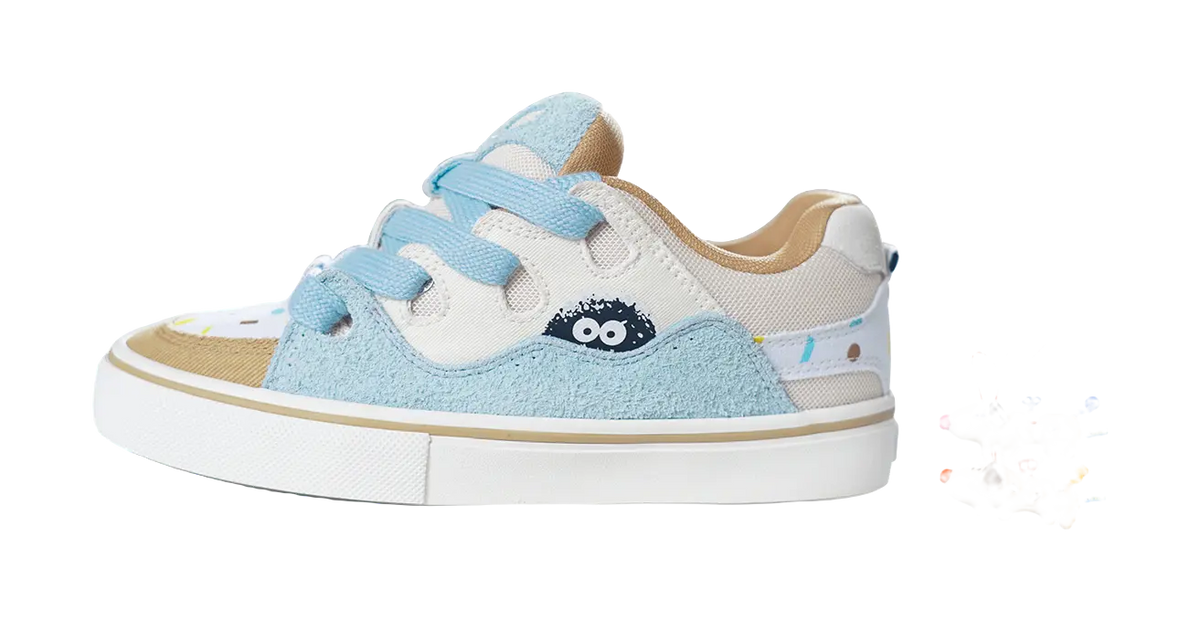 Ollieskate Slip Resistant Abrasion Resistant Low top Casual Shoes Unisex White Blue Brown  vjsneaker.com