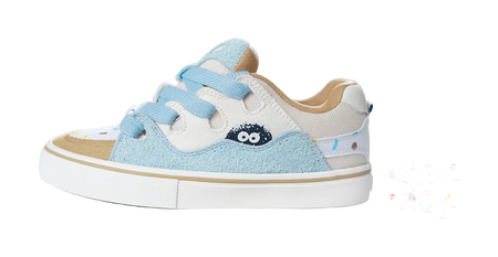 Ollieskate Slip Resistant Abrasion Resistant Low top Casual Shoes Unisex White Blue Brown  vjsneaker.com