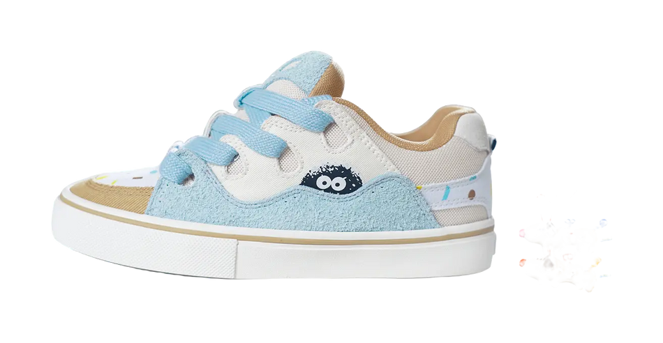 Ollieskate Slip Resistant Abrasion Resistant Low top Casual Shoes Unisex White Blue Brown  vjsneaker.com