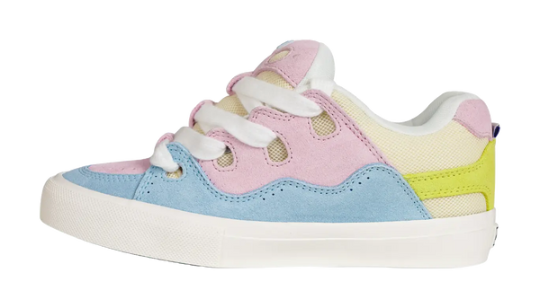 Ollieskate Slip Resistant Abrasion Resistant Low top Skateboard Shoes Unisex Blue Pink Yellow 