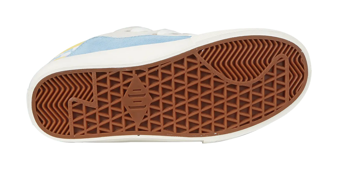 Ollieskate Slip Resistant Abrasion Resistant Low top Skateboard Shoes Unisex Blue White Yellow 