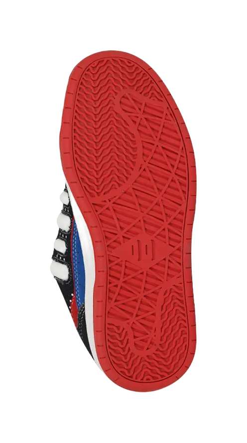 Ollieskate Slip Resistant Low top Skateboard Shoes Unisex Black White Red 