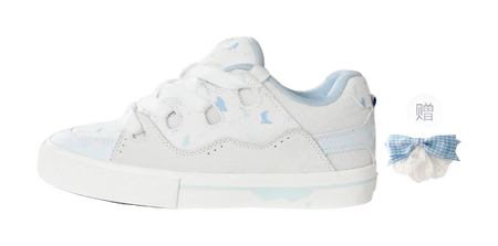 Ollieskate Slip Resistant, Abrasion Resistant, And Balanced Low Top Skateboard Shoes Unisex White Blue  vjsneaker.com