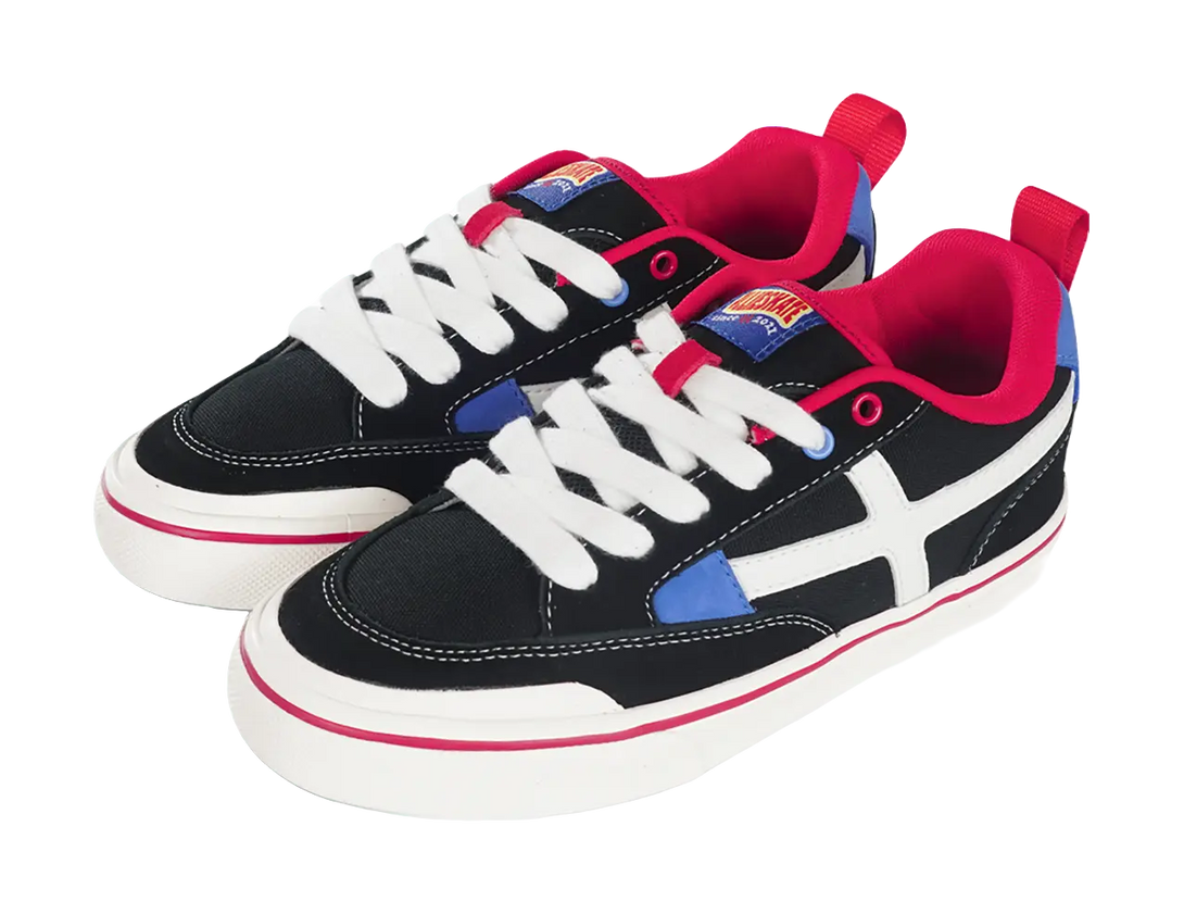 Ollieskate Slip Resistant, Abrasion Resistant, And Balanced Low top Skateboard Shoes Unisex Black 