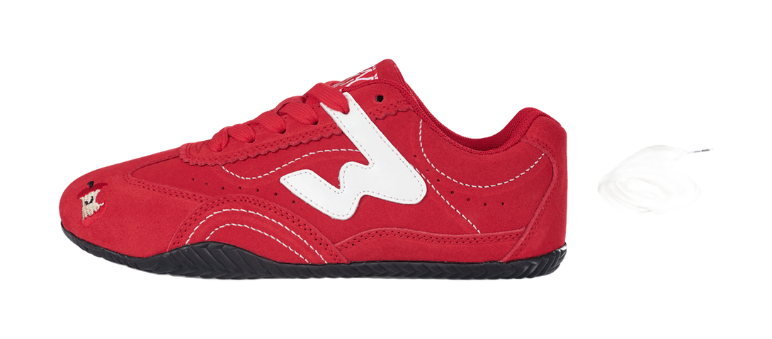 Ollieskate Slip Resistant, Abrasion Resistant, Lightweight Low Top Casual Shoes Unisex Red White 