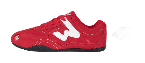 Ollieskate Slip Resistant, Abrasion Resistant, Lightweight Low Top Casual Shoes Unisex Red White 