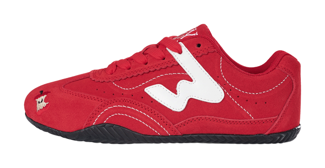 Ollieskate Slip Resistant, Abrasion Resistant, Lightweight Low Top Casual Shoes Unisex Red White 