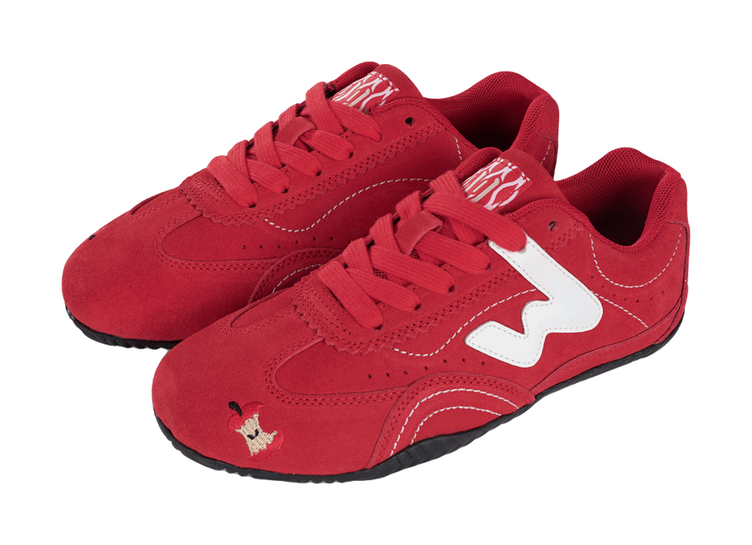 Ollieskate Slip Resistant, Abrasion Resistant, Lightweight Low Top Casual Shoes Unisex Red White 