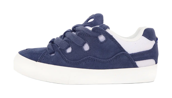 Ollieskate Suede Slip Resistant Abrasion Resistant Skateboard Shoes Unisex Dark Blue 