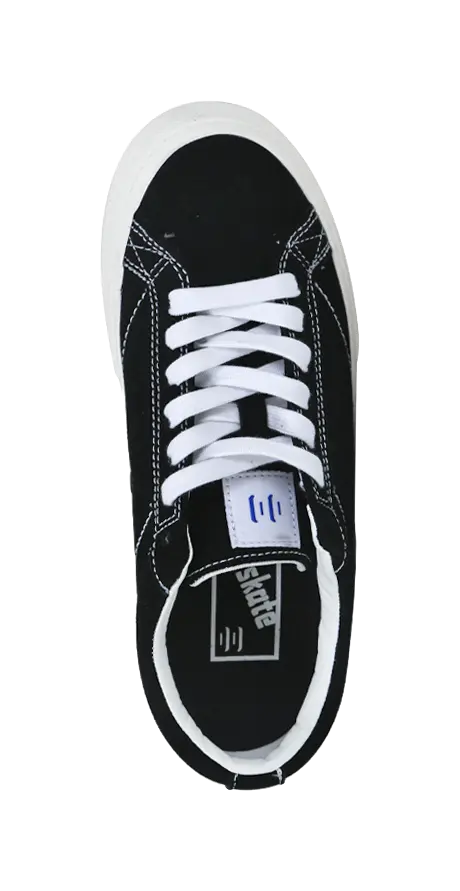 Ollieskate TOS Non slip Lightweight Low top Skateboard Shoes Unisex Black White 