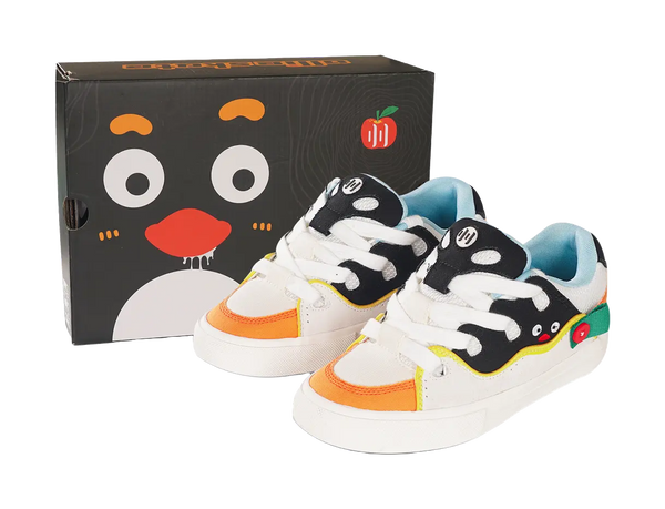 Ollieskate Wear-resistant And Lightweight Low-Top Skateboard Shoes Unisex Beige Black 