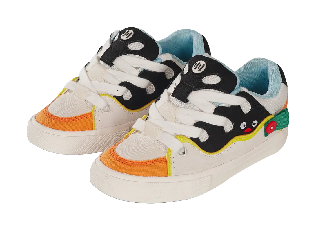 Ollieskate Wear-resistant And Lightweight Low-Top Skateboard Shoes Unisex Beige Black 
