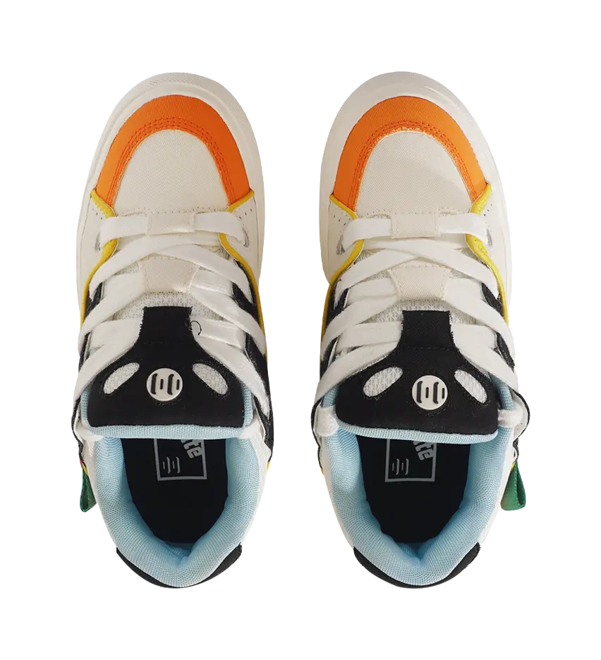 Ollieskate Wear-resistant And Lightweight Low-Top Skateboard Shoes Unisex Beige Black 