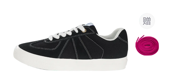 Ollieskate Wear resistant And Lightweight Low Top Skateboard Shoes Unisex Black 