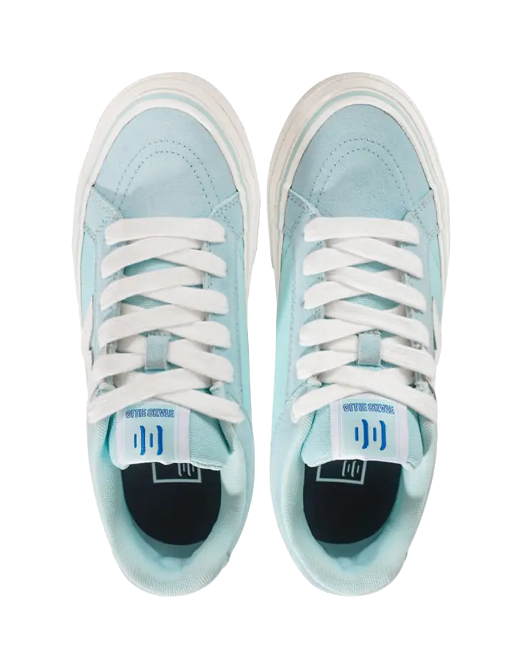 Ollieskate Wear resistant And Lightweight Low Top Skateboard Shoes Unisex Ocean Blue 