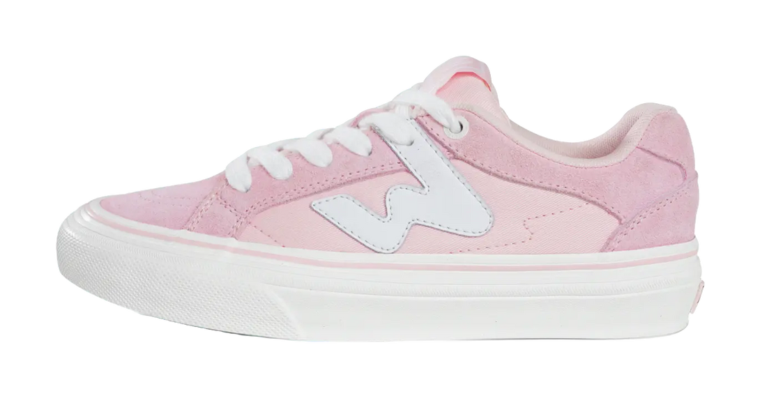Ollieskate Wear resistant And Lightweight Low top Skateboard Shoes Unisex Pink White 