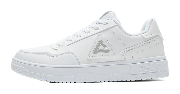 PEAK Air Force One Skateboard Shoes Men's Low top All White Light Gray 