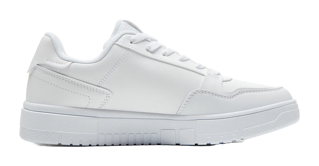 PEAK Air Force One Skateboard Shoes Men's Low top All White Light Gray 