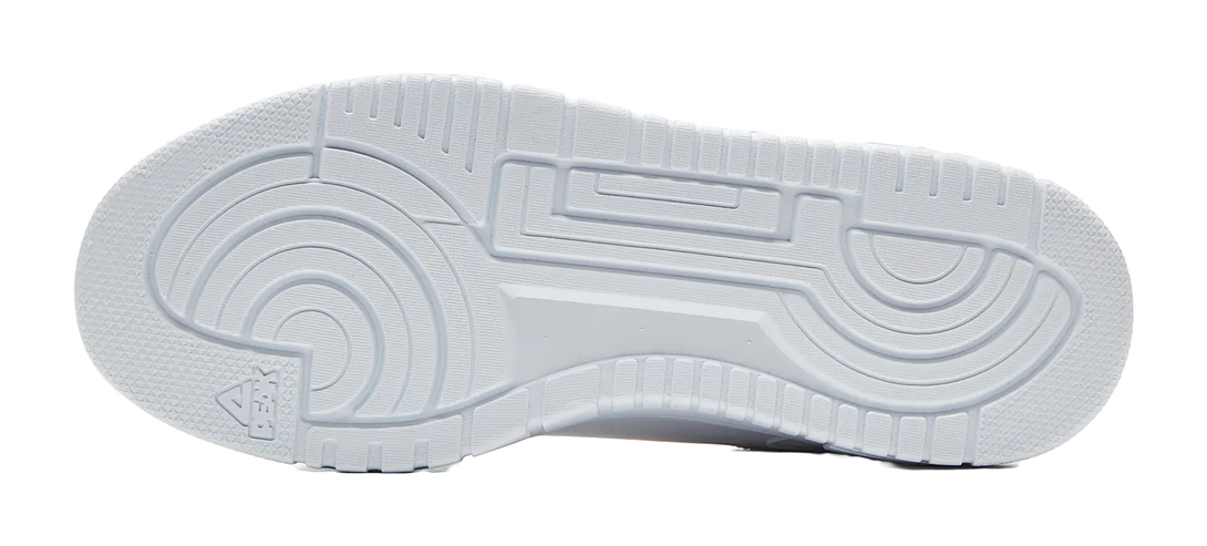 PEAK Air Force One Skateboard Shoes Men's Low top All White Light Gray 