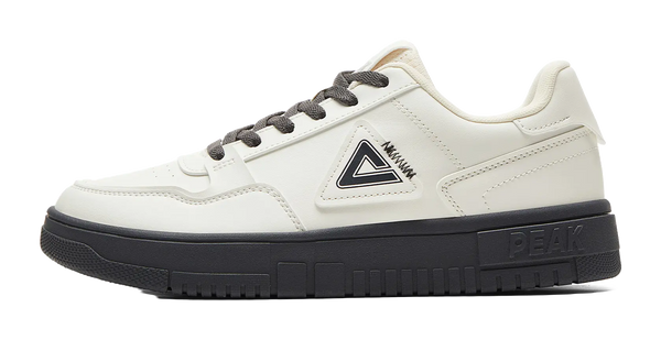 PEAK Air Force One Skateboard Shoes Men's Low top Canvas White/Dark Gray 