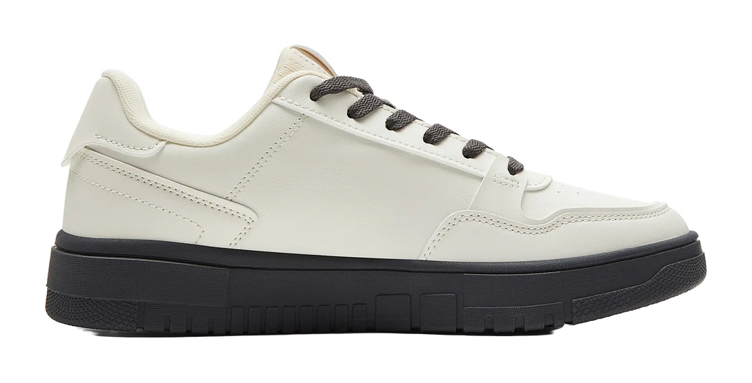 PEAK Air Force One Skateboard Shoes Men's Low top Canvas White/Dark Gray 