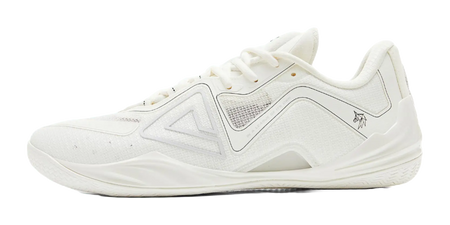 PEAK Anti-Slip And Wear-Resistant Coverage Rebound Low-Top Professional Performance Basketball Shoes Mens Ivory 