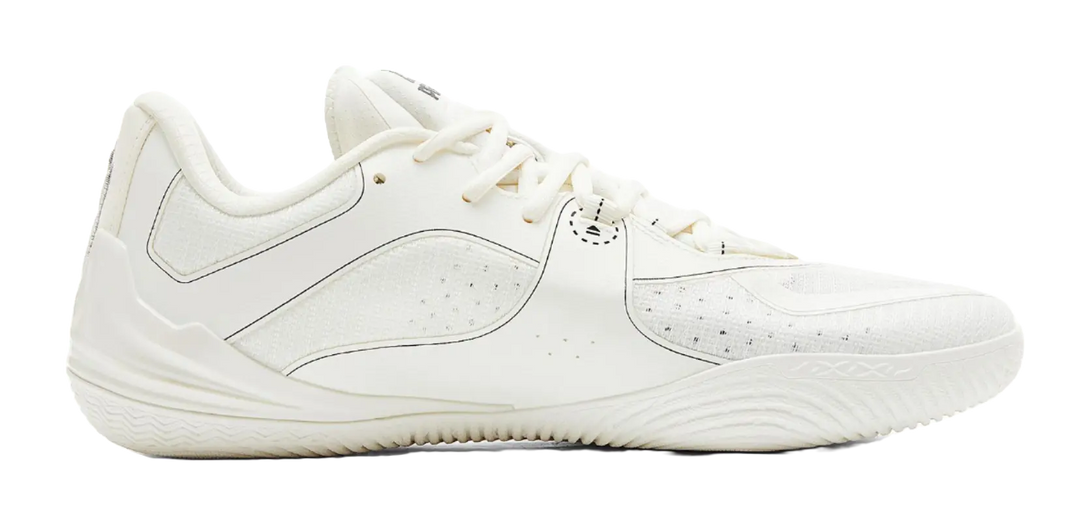 PEAK Anti-Slip And Wear-Resistant Coverage Rebound Low-Top Professional Performance Basketball Shoes Mens Ivory 