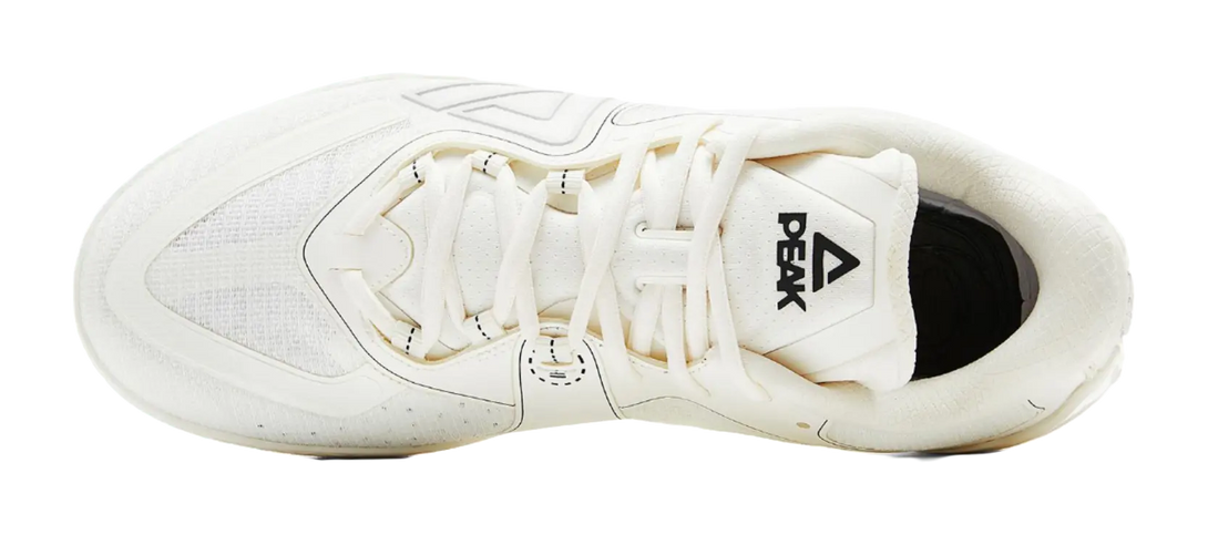 PEAK Anti-Slip And Wear-Resistant Coverage Rebound Low-Top Professional Performance Basketball Shoes Mens Ivory 
