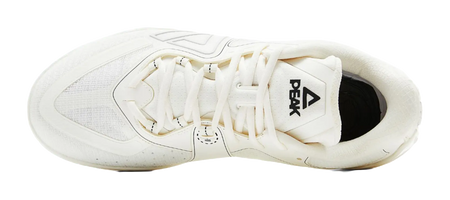 PEAK Anti-Slip And Wear-Resistant Coverage Rebound Low-Top Professional Performance Basketball Shoes Mens Ivory 