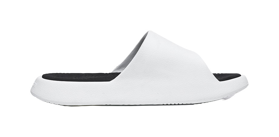 PEAK Attitude 7.0 Slip Resistant Abrasion Resistant Cushioning Slide Slippers Unisex White Black 