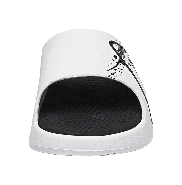 PEAK Attitude 7.0 Slip Resistant Abrasion Resistant Cushioning Slide Slippers Unisex White Black 