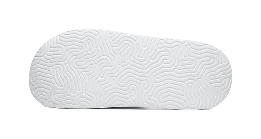 PEAK Attitude 7.0 Slip Resistant Abrasion Resistant Cushioning Slide Slippers Unisex White Black 