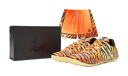 PEAK Cushioning And Abrasion Resistant Coverage Low Top Basketball Shoes Mens Orange Yellow Black  vjsneaker.com