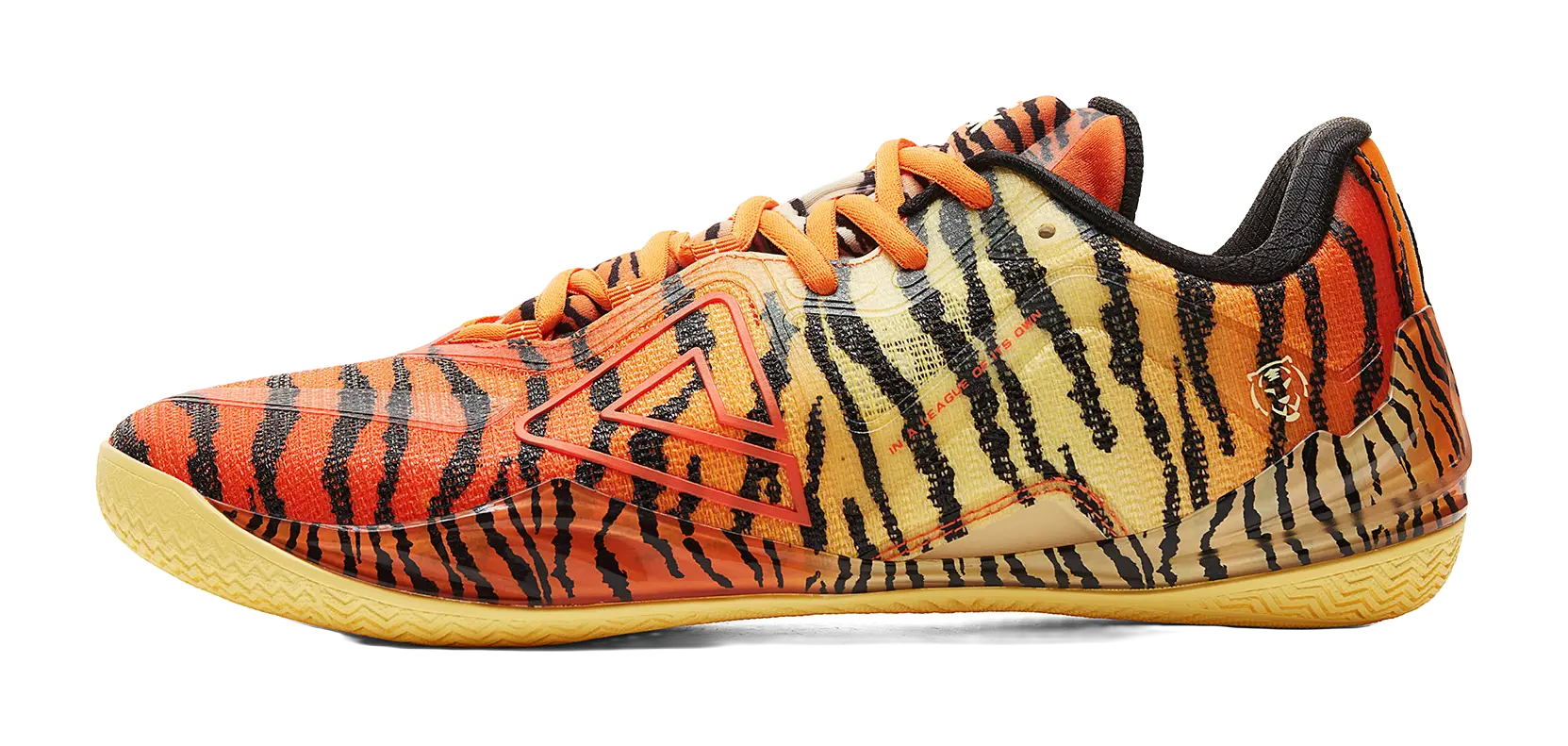 PEAK Cushioning And Abrasion Resistant Coverage Low Top Basketball Shoes Mens Orange Yellow Black  vjsneaker.com