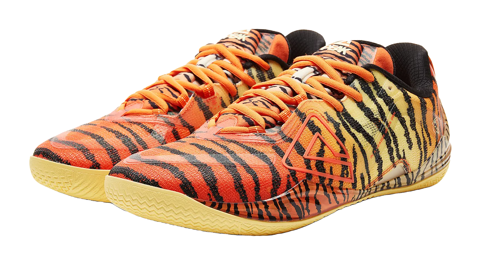 PEAK Cushioning And Abrasion Resistant Coverage Low Top Basketball Shoes Mens Orange Yellow Black  vjsneaker.com