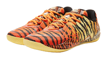 PEAK Cushioning And Abrasion Resistant Coverage Low Top Basketball Shoes Mens Orange Yellow Black  vjsneaker.com