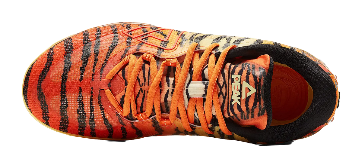 PEAK Cushioning And Abrasion Resistant Coverage Low Top Basketball Shoes Mens Orange Yellow Black  vjsneaker.com